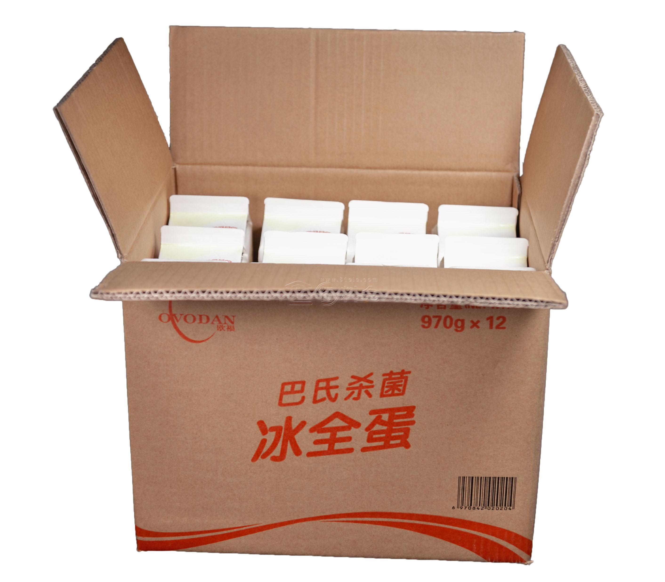 欧福 巴氏杀菌冰全蛋（盒装12*970g/箱）