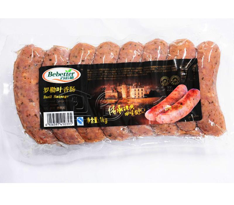 百倍德 罗勒叶香肠（1kg*12包/箱）